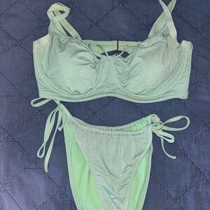 Wild Fable Mint Green Shimmer Bikini